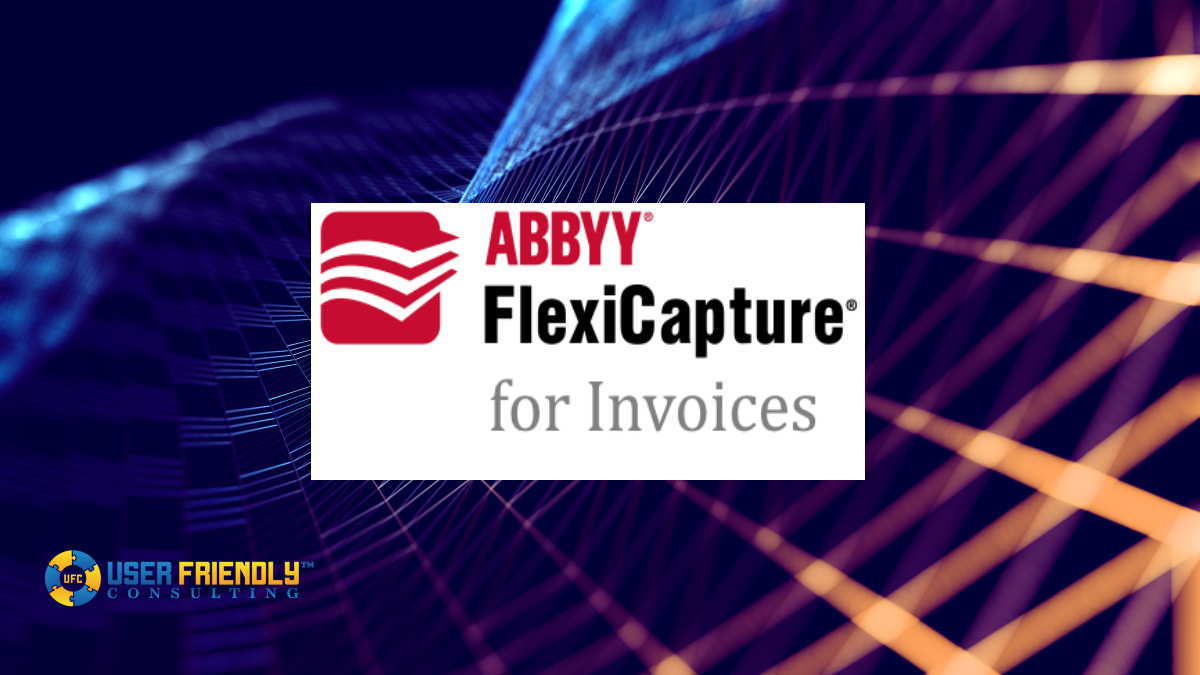 abbyy flexicapture for invoices logo consisting of red horizonal lines to the left side of the trademark term