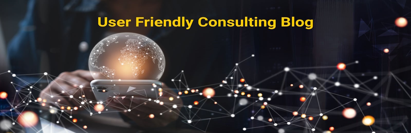 abstract pattern image showing words "User friendly consulting blog" on the top of the banner